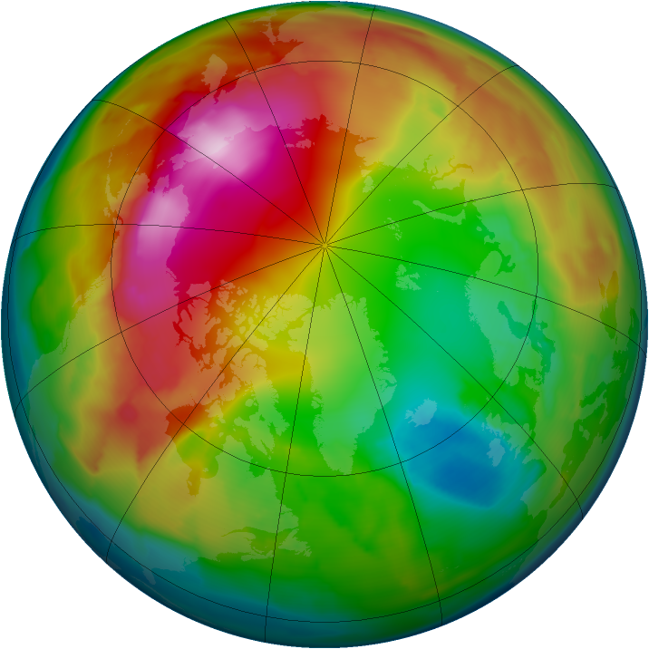 Arctic ozone map for 28 January 2012